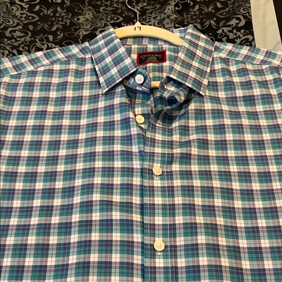 UNTUCKit Blue and White Plaid Casual Shirt - Picture 5 of 10